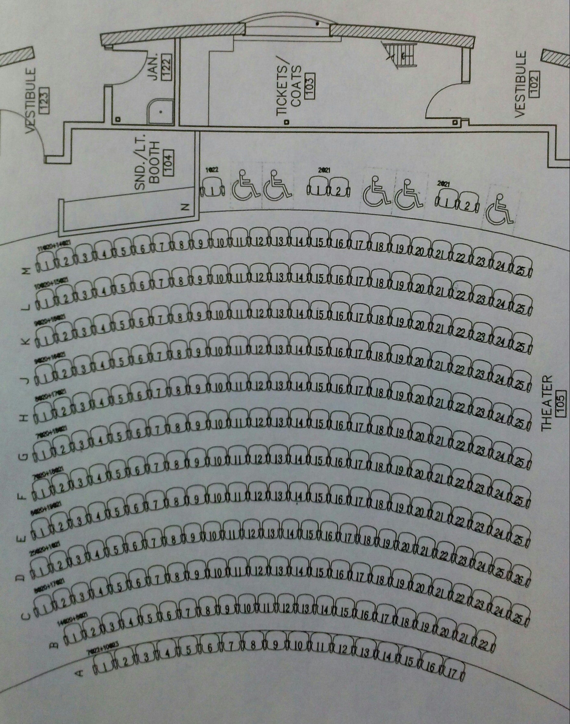 AAPAC Theatre Seating Chart
